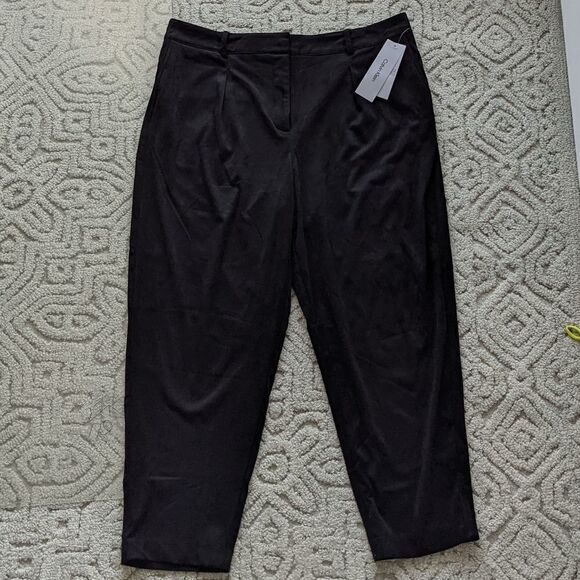 NWT CALVIN KLEIN Faux suede pants with pockets sz 14 @U - Picture 3 of 14